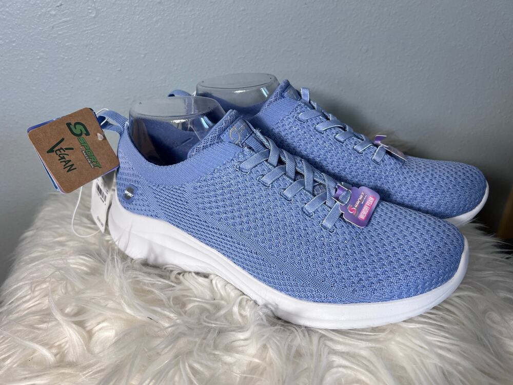 Sport Resse Skechers Womens Sz 10 Sneakers Slip On Memory Foam Vegan Walking